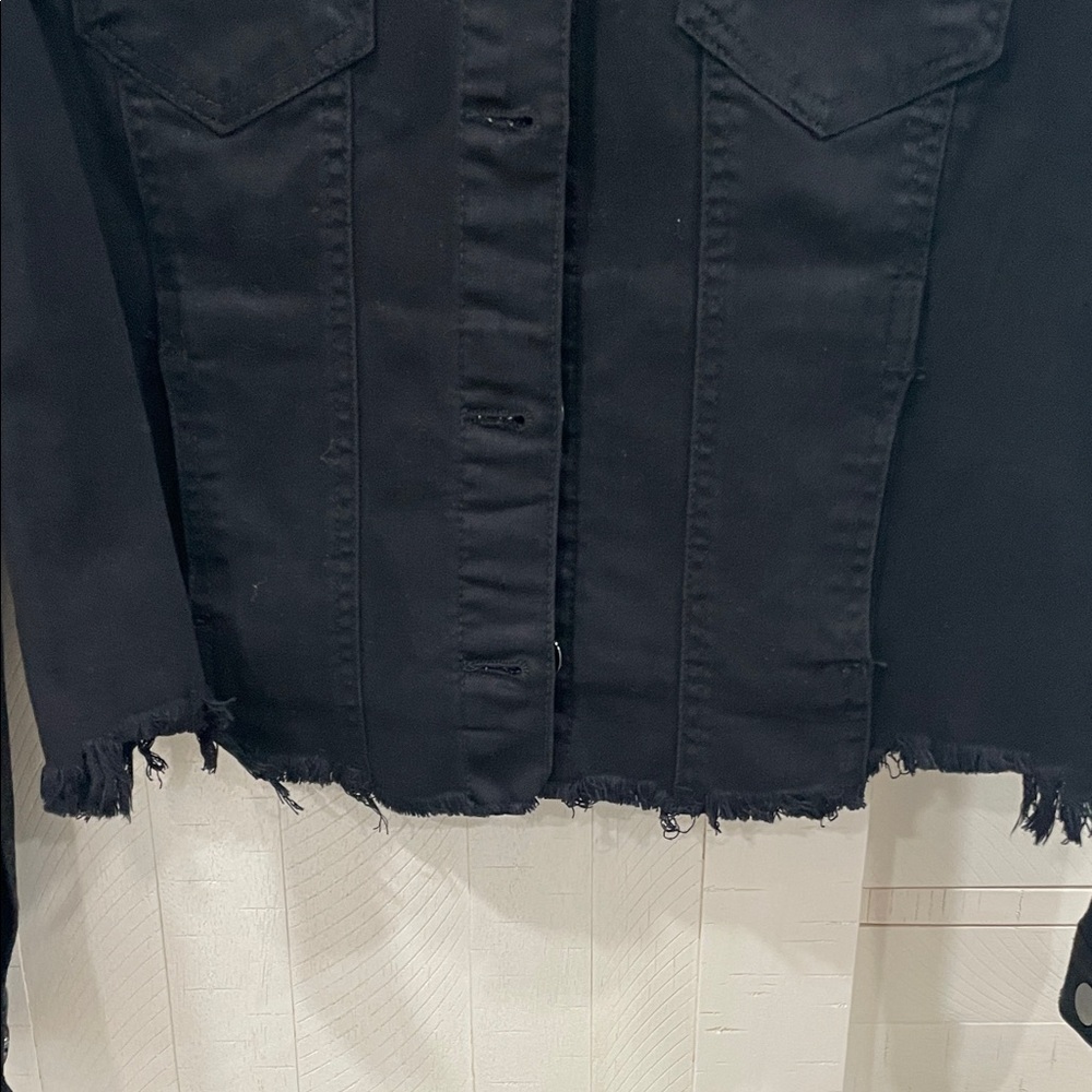 Black Denim Jacket by Risen Los Angeles - Picture 5 of 7